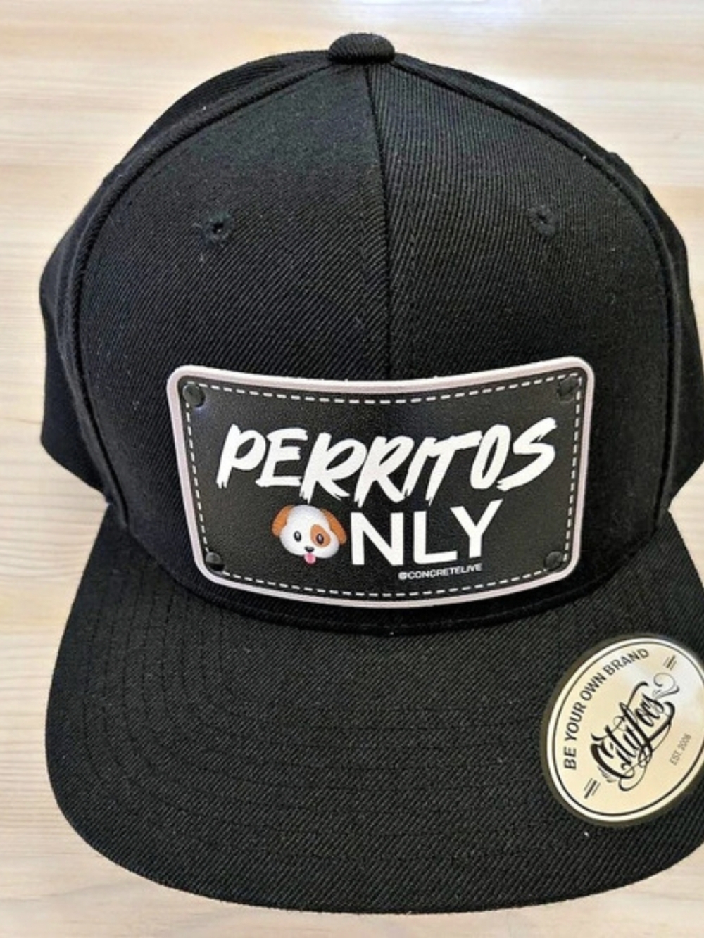 The Classics Perritos Only Snapback Hat in Black & Green